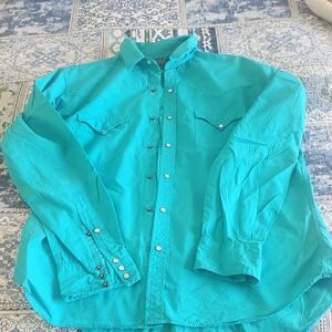 Polo by Ralph Lauren Blue Casual Western Button Down Shirt